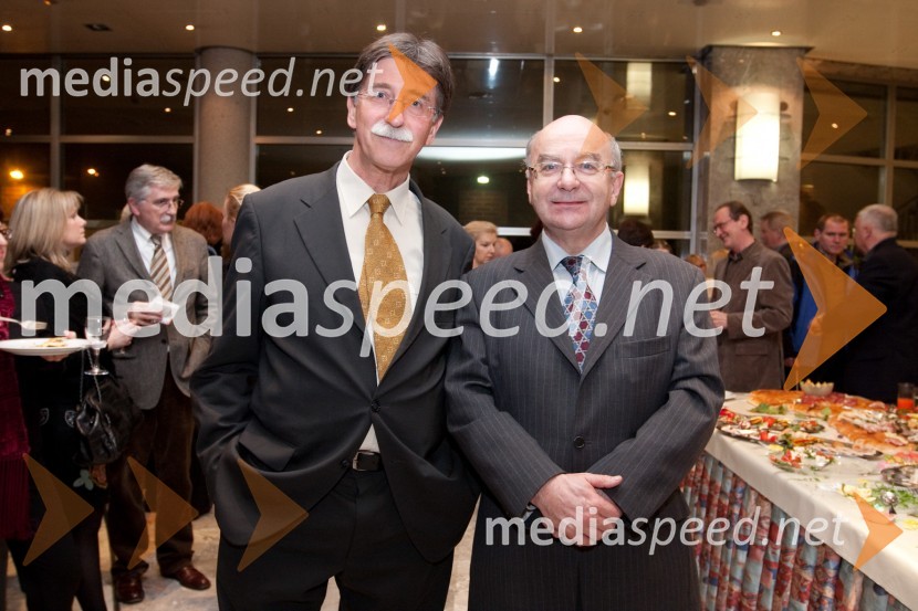 Jožko Čuk, direktor Slovenskega narodnega gledališča (SNG) Nova Gorica in Mitja Rotovnik, direktor Cankarjevega domaStriček Vanja, premiera v SNG Nova Gorica