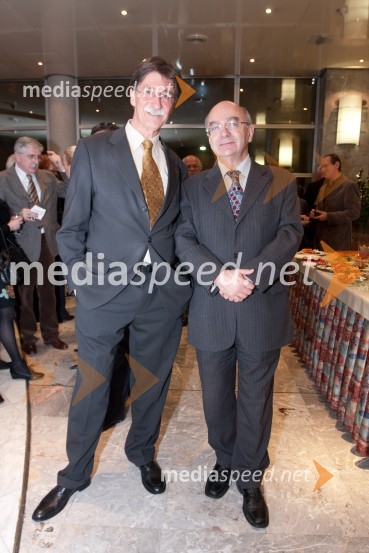 Jožko Čuk, direktor Slovenskega narodnega gledališča (SNG) Nova Gorica in Mitja Rotovnik, direktor Cankarjevega domaStriček Vanja, premiera v SNG Nova Gorica