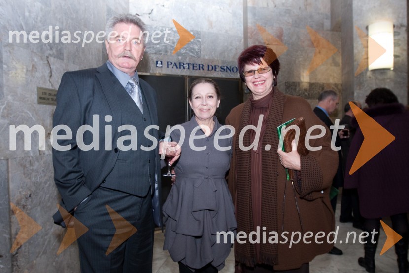 Branko Ličen, igralec, Mira Lampe Vujičić, igralka in Slavica LičenStriček Vanja, premiera v SNG Nova Gorica