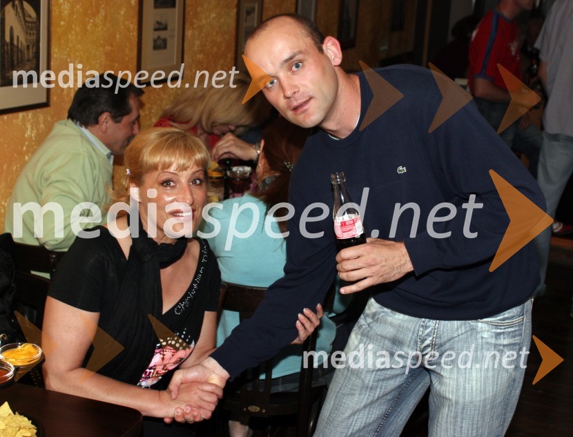 Ana Žvorc, stilistka ter koreografinja in Marko Tkalec, tenisačPatricks Pub, otvoritev prenovljenega lokala