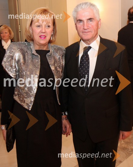 Ludvik Toplak, nekdanji rektor mariborske univerze in soproga Edita Benko ToplakWerther, premiera opere v SNG Maribor