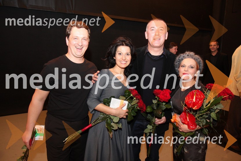 Matjaž Stopinšek, operni pevec, Irena Petkova, operna pevka, Ivica Buljan, režiser in Petya Ivanova, operna pevkaWerther, premiera opere v SNG Maribor