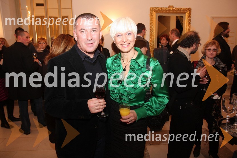 Ivica Buljan, režiser in Barbra Drnač, plesna novinarkaWerther, premiera opere v SNG Maribor
