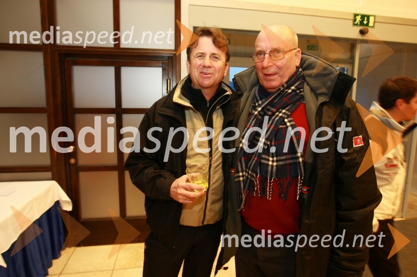 Bojan Gerič, vodja turizma v Športnem centru Pohorje in Ivo Daneu, košarkarska legenda11. Nesov veleslalom