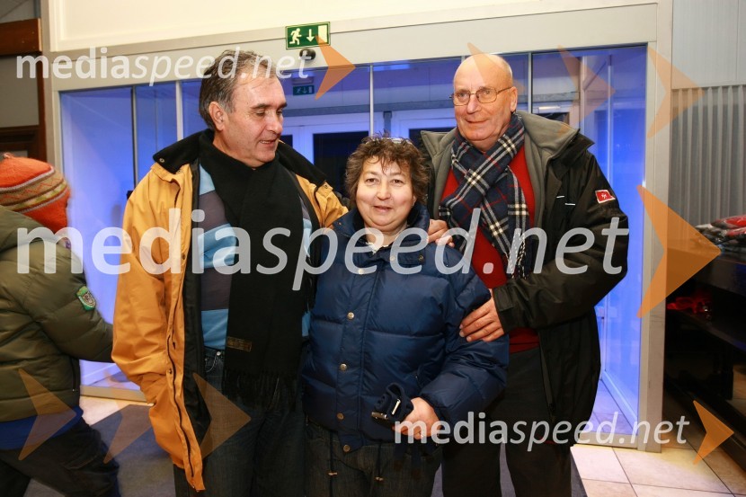 Bojan Budja, odgovorni urednik tednika Vestnik, Dragica Petrovič, režiserka in producentka ter Ivo Daneu, košarkarska legenda11. Nesov veleslalom