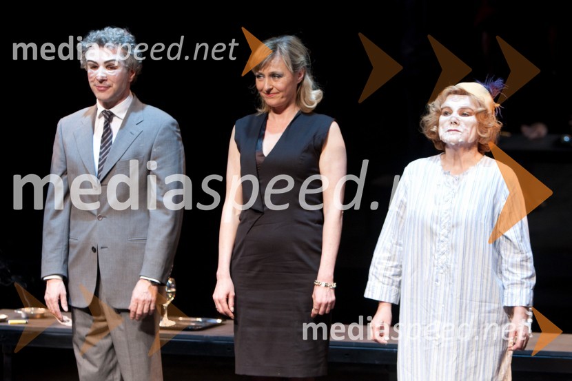 Milan Štefe, igralec, Judita Zidar, igralka in Stannia Boninsegna, igralkaDrama o Mirjani in tistih okrog nje