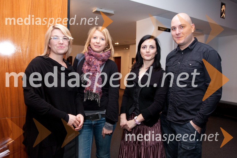 Ivano Djilas, režiserka, Tatjana Doma, Nataša Pevec, trženje MGL in Boštjan Gombač, igralec in glasbenikDrama o Mirjani in tistih okrog nje