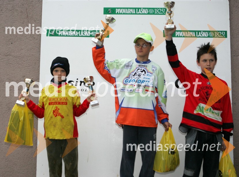 Podmladek do 80 ccm: Tim Gajser (Gajser Team), Jaka Juvan (Geodrill RT) in Gašper Petrin (MK Slovenj Gradec)MOTOKROS, 3. dirka za DP, Lemberg