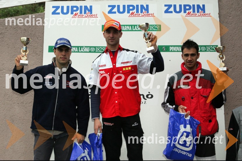 Člani open: Jaka Može (AMD Trebnje), Sašo Kragelj (AMD Feroda) in Nikolay Kumanov (Bolgarija)MOTOKROS, 3. dirka za DP, Lemberg