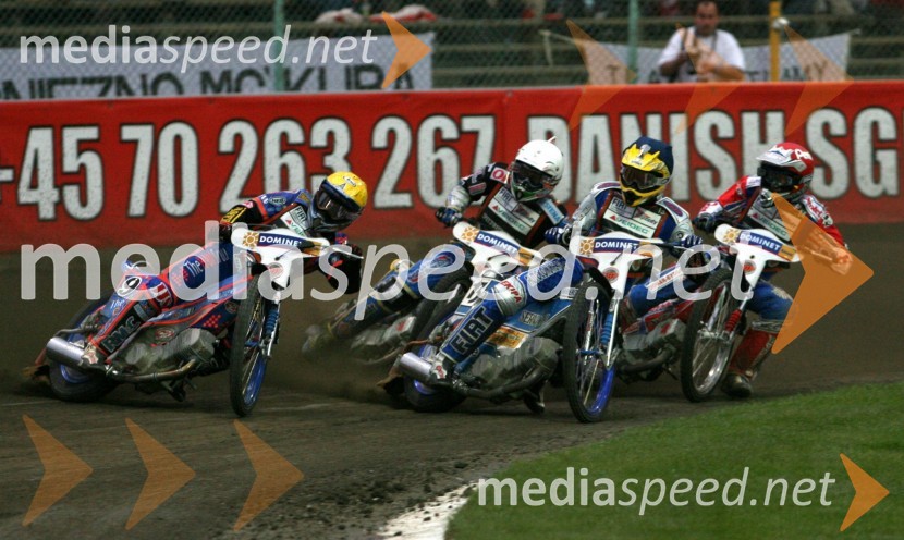 Scott Nicholls (Velika Britanija),Matej Žagar (Slovenija) Bjarne Pedersen (Danska), Piotr Protasiewicz (Poljska)SPEEDWAY GRAND PRIX, VN Evrope 2006, dirka
