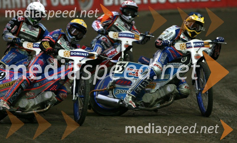 Scott Nicholls (Velika Britanija),Matej Žagar (Slovenija) Bjarne Pedersen (Danska), Piotr Protasiewicz (Poljska)SPEEDWAY GRAND PRIX, VN Evrope 2006, dirka