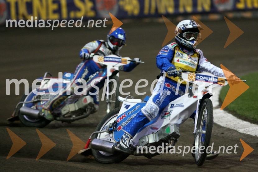 Nicki Pedersen (Danska) in Tomazs Gollob (Poljska)SPEEDWAY GRAND PRIX, VN Evrope 2006, dirka