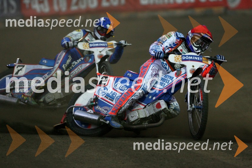 Jason Crump (Avstralija) in Tomazs Gollob (Poljska)SPEEDWAY GRAND PRIX, VN Evrope 2006, dirka