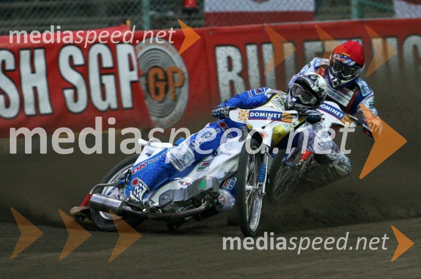 Nicki Pedersen (Danska) in Jason Crump (Avstralija)SPEEDWAY GRAND PRIX, VN Evrope 2006, dirka