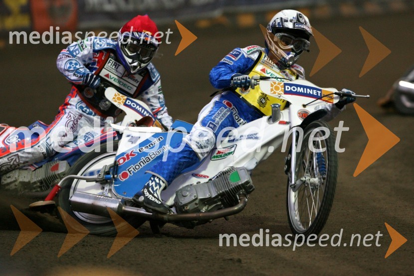 Nicki Pedersen (Danska) in Jason Crump (Avstralija)SPEEDWAY GRAND PRIX, VN Evrope 2006, dirka