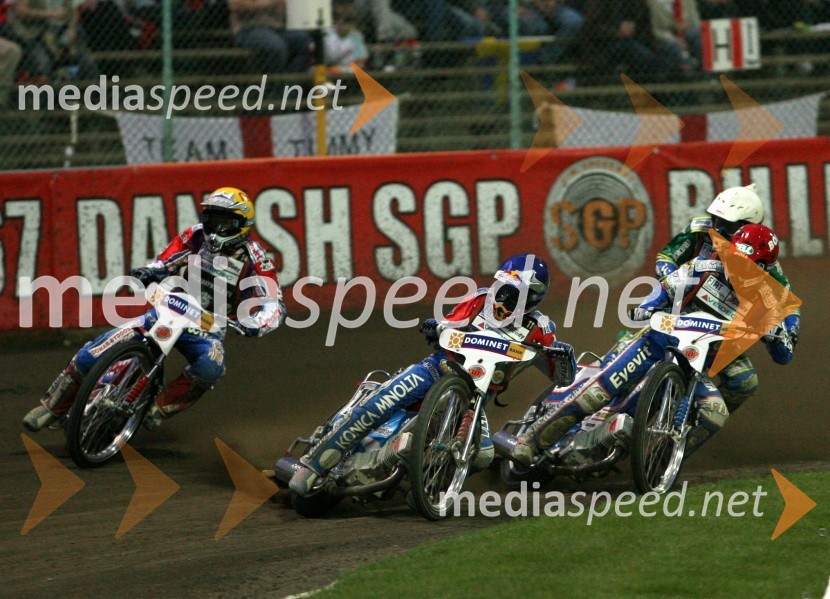 Jaroslaw Hampel (Poljska),Tomazs Gollob (Poljska), Piotr Protasiewicz (Poljska) in Antonio Lindback (Švedska)SPEEDWAY GRAND PRIX, VN Evrope 2006, dirka