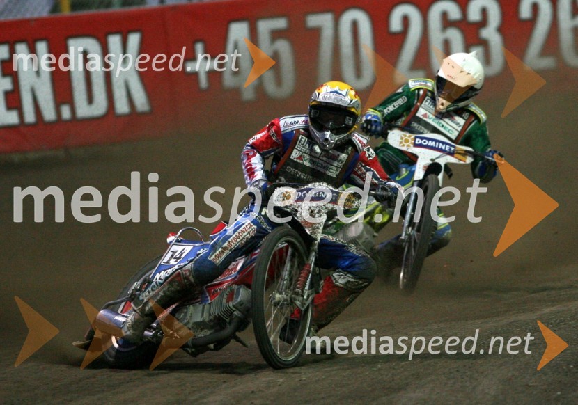 Piotr Protasiewicz (Poljska) in  in Antonio Lindback (Švedska)SPEEDWAY GRAND PRIX, VN Evrope 2006, dirka
