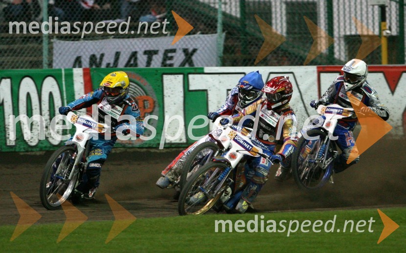 Greg Hancock (ZDA),Krzystof Kasprzak (Poljska),Jason Crump (Avstralija) in Matej Žagar (Slovenija)SPEEDWAY GRAND PRIX, VN Evrope 2006, dirka