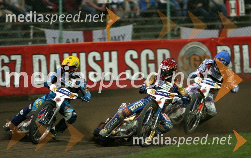 Greg Hancock (ZDA),Krzystof Kasprzak (Poljska),Jason Crump (Avstralija)SPEEDWAY GRAND PRIX, VN Evrope 2006, dirka