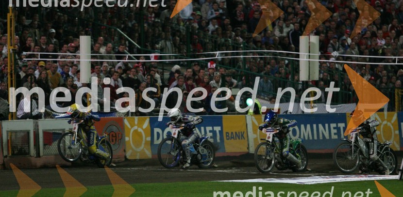 Lee Richardson (Velika Britanija),Antonio Lindbäck (Švedska),Matej Žagar (Slovenija) in Andreas Jonsson (Švedska)
na startuSPEEDWAY GRAND PRIX, VN Evrope 2006, dirka