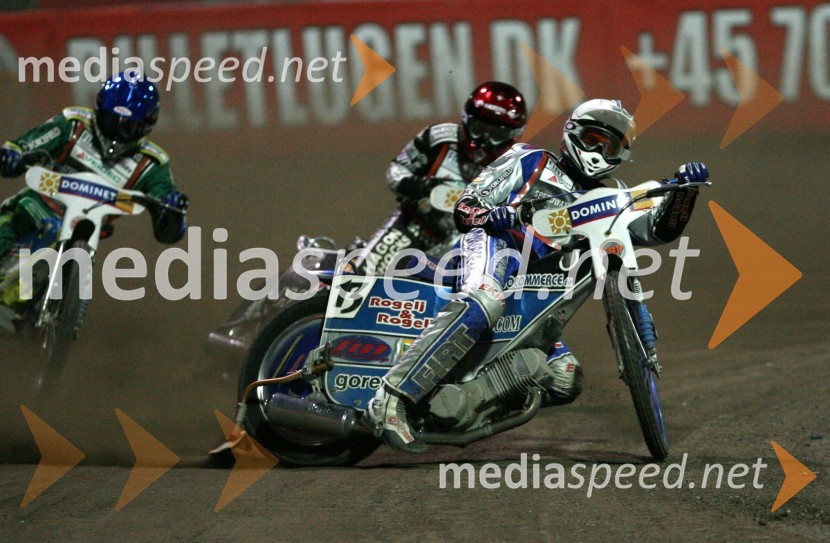 Matej Žagar (Slovenija) Lee Richardson (Velika Britanija) in Antonio Lindbäck (Švedska)SPEEDWAY GRAND PRIX, VN Evrope 2006, dirka