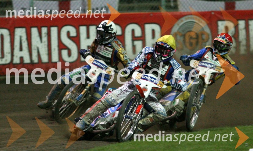 Jason Crump (Avstralija),Tony Rickardsson (Švedska), Andreas Jonsson (Švedska)SPEEDWAY GRAND PRIX, VN Evrope 2006, dirka
