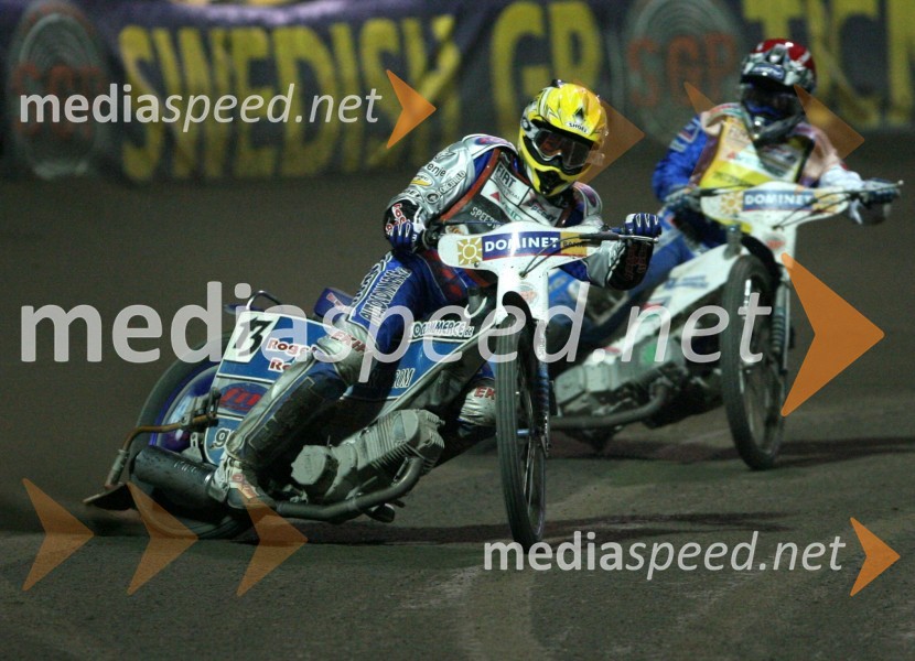 Matej Žagar (Slovenija) in Nicki Pedersen (Danska)SPEEDWAY GRAND PRIX, VN Evrope 2006, dirka