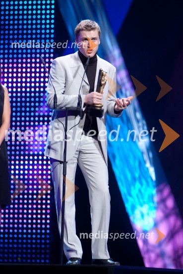 Denis Avdič, moderator Radia 1Viktorji 2009, prireditev - dogajanje v dvorani