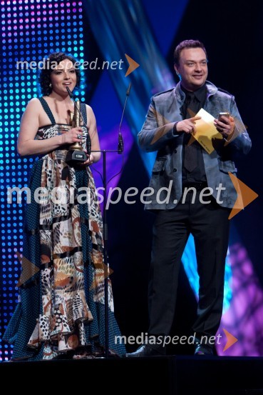 Polona Požgan Štorman in Sašo Papp, Radio CenterViktorji 2009, prireditev - dogajanje v dvorani