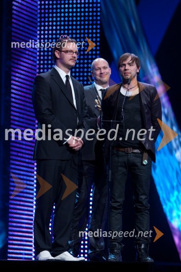 Jurij Zrnec in Lado Bizovičar, TV voditeljaViktorji 2009, prireditev - dogajanje v dvorani