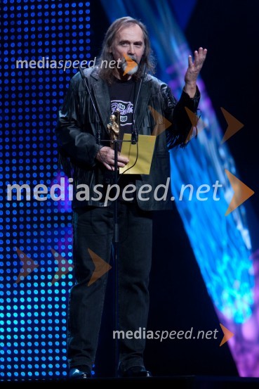 Dragan Bulič, glasbeni urednik Vala 202 in dobitnik Viktorja za življenjsko deloViktorji 2009, prireditev - dogajanje v dvorani