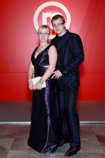 Mitja Hojak, čevljarstvo Mihoya in njegovo dekle Katarina Štular, novinarka revije ObraziViktorji 2009, družba Mobitel na Viktorjih - PR