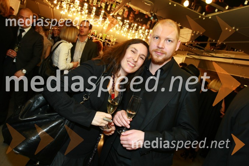 Tina Princ, novinarka in Primož Inkret, PM, poslovni mediji d.o.o.Viktorji 2009, zaključna zabava