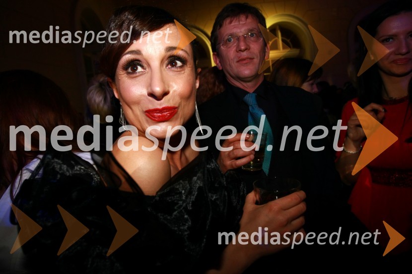 Tina Gorenjak, igralka ter Stane Cencelj, lastnik in direktor Radia HitViktorji 2009, zaključna zabava