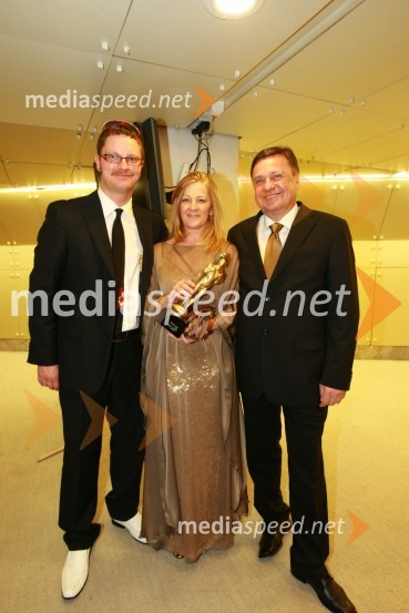 Jurij Zrnec, TV voditelj, Mija Jankovič in Zoran Jankovič, župan Mestne občine LjubljanaViktorji 2009, zaključna zabava