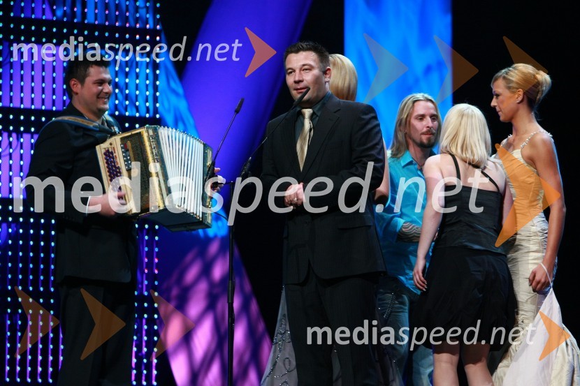 Sebastian Artič (Žan Ljubljanski), lastnik Čarli TV ter Golica TVViktorji 2009, prireditev - dogajanje v dvorani