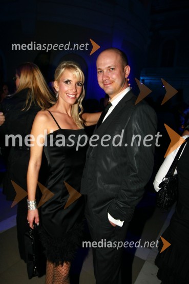 Janja Zupan Gajič, miss Slovenije 1994 in njen mož Igor Gajič, režiserViktorji 2009, zaključna zabava