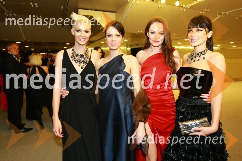 Tjaša Kokalj, Miss Universe Slovenije 2007, Sabina Remar, Miss Universe 2004, Iryna Osypenko, manekenka in Iris Mulej, Miss Slovenije 2006Viktorji 2009, zaključna zabava
