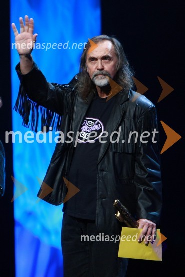 Dragan Bulič, glasbeni urednik Vala 202 in dobitnik Viktorja za življenjsko deloViktorji 2009, prireditev - dogajanje v dvorani