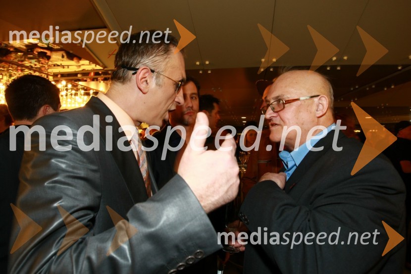 Jonas Žnidaršič, TV voditelj in Vasilij Polič, vrhovni sodnikViktorji 2009, zaključna zabava