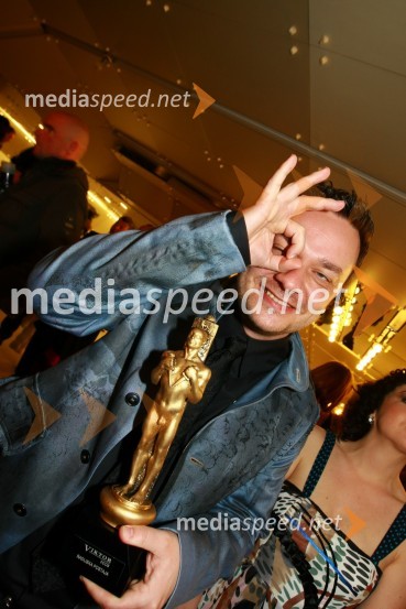Sašo Papp, voditelj na Radiu CenterViktorji 2009, zaključna zabava