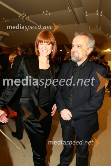 Maja Štamol Droljc, modna oblikovalka in njen soprog Stane Droljc, podjetnikViktorji 2009, zaključna zabava