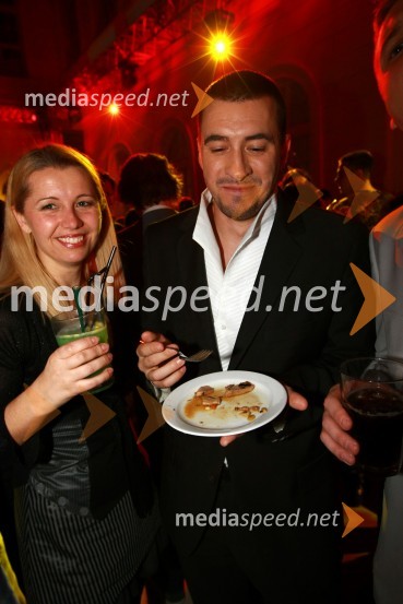 Darja Štravs Tisu in Marko Potrč, radijska voditelja, Radio 1Viktorji 2009, zaključna zabava