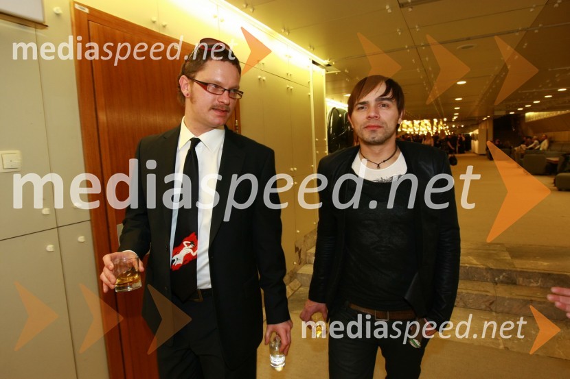Jurij Zrnec, TV voditelj ter Lado Bizovičar, igralec in voditeljViktorji 2009, zaključna zabava