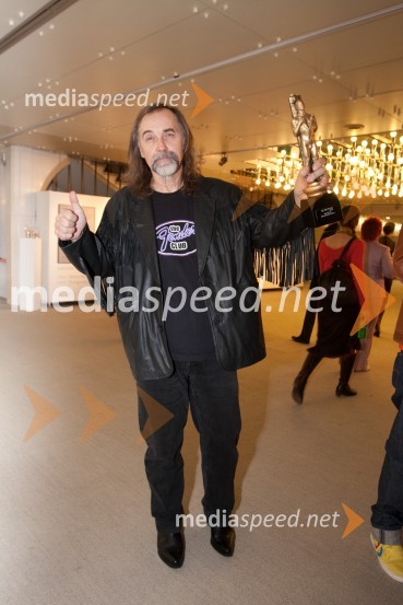 Dragan Bulič, glasbeni urednik Vala 202 in dobitnik Viktorja za življenjsko deloViktorji 2009, zaključna zabava
