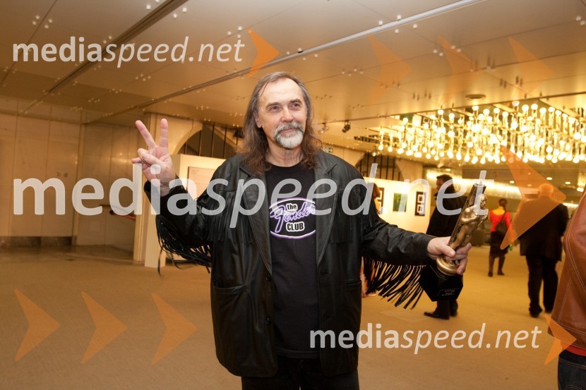 Dragan Bulič, glasbeni urednik Vala 202 in dobitnik Viktorja za življenjsko deloViktorji 2009, zaključna zabava