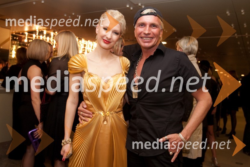 Maja Ferme, modna oblikovalka in Igor Jelen Iggy, lastnik plesnega studia IgenViktorji 2009, zaključna zabava