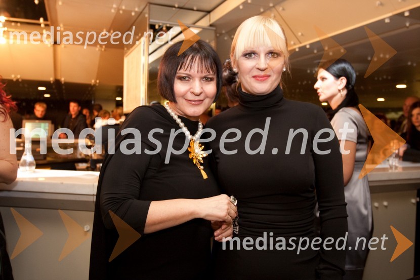 Jožica Brodarič, modna ikona in Špela Šipek, urednica informativnega programa 24UR na Pop TVViktorji 2009, zaključna zabava