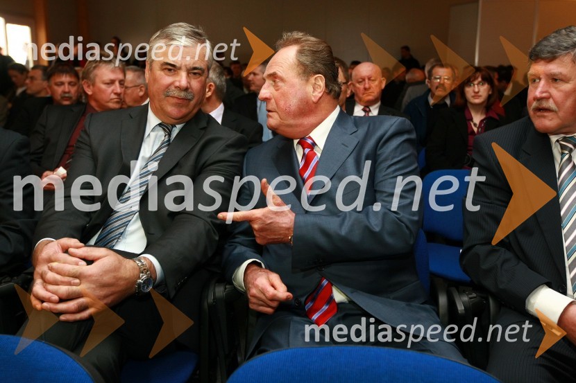 Jože Funda, generalni direktor podjetja Salonit Anhovo in Ivan Zidar, predsednik uprave SCT23. mednarodni sejem gradbeništva in gradbenih materialov MEGRA 2010, slovesna otvoritev