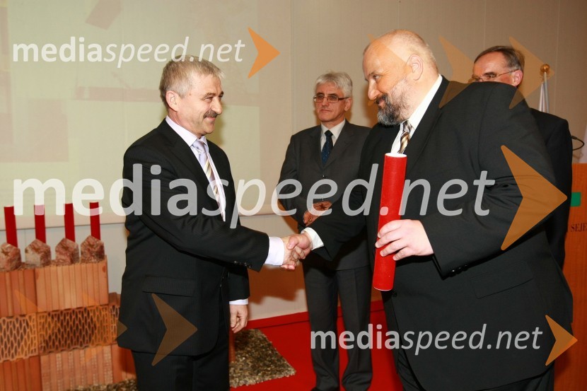 Štefan Sobočan, Varis d.d. in Igor Janežič, predsednik uprave Gradbeni inštitut ZRMK d.o.o.23. mednarodni sejem gradbeništva in gradbenih materialov MEGRA 2010, slovesna otvoritev